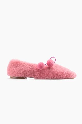 Sleeper + Lulu Shearling Slippers in Pink