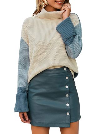 Berrygo + Long Sleeve Turtleneck Sweater Pullover Knit Jumper