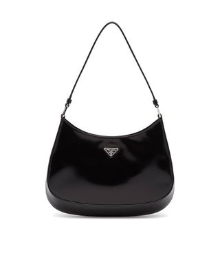 Prada + Cleo Brushed Leather Shoulder Bag