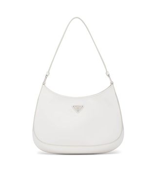 Prada + Cleo Brushed Leather Shoulder Bag