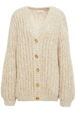 The Row + Beige Marled Cashmere and Silk-Blend Cardigan