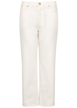 Citizens of Humanity + Emery White Cropped Straight-Leg Jeans