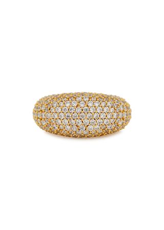 Daphine + Christie Pavé 18k Gold-Plated Ring