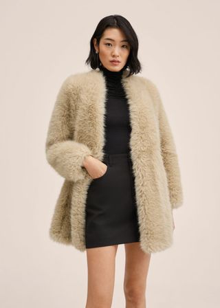 Mango + Faux Fur Coat