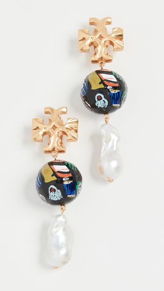 Tory Burch + Roxanne Ceramic Pearl Drop Earrings