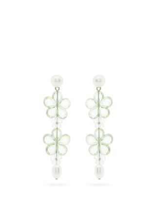 Shrimps + Harriet Flower-Bead Drop Earrings