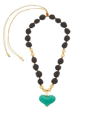 Tohum + Cuore Gold-Plated Wooden Pendant Necklace