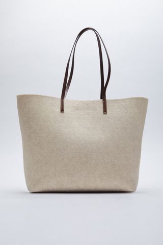 Zara + Customizable Felt Tote Bag