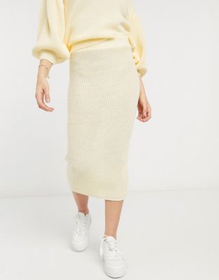 ASOS Desing + Two-Piece Knitted Midi Skirt