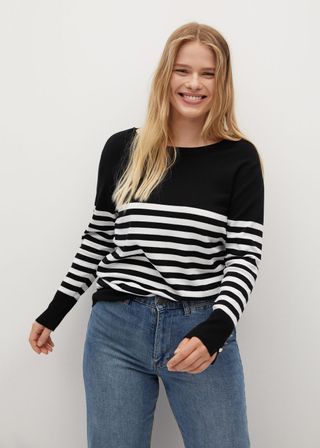 Mango + Horizontal-Stripe Sweater
