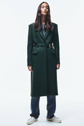 Zara + Buckle Belt Coat