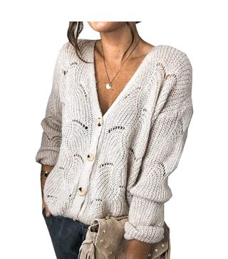 Asskdan + Basic Knit Cardigan Sweater