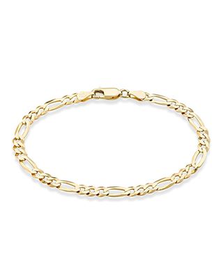 Miabella + 18k Gold Over Sterling Silver Chain Bracelet