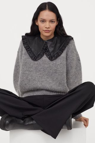 H&M + Wool Sweater With Collar