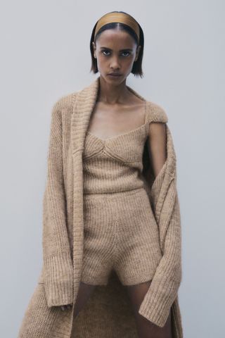 Zara + Wool Blend Knit Top