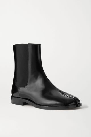 Maison Margiela + Tabi Split-Toe Patent-Leather Chelsea Boots