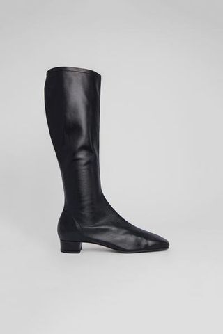 By Far + Edie Black Leather Boots