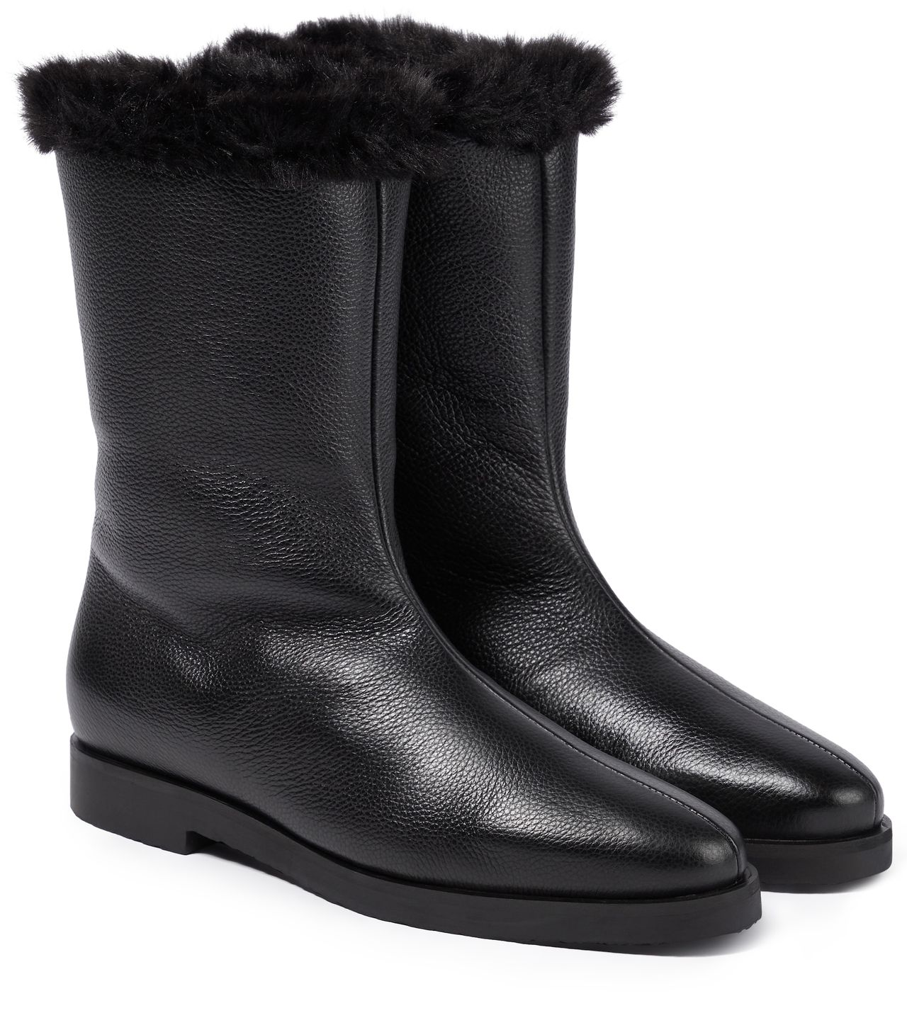 Men's Black Leather Lined Ankle Boots – Winter Zip Boots (EU Sizes 39-46)
