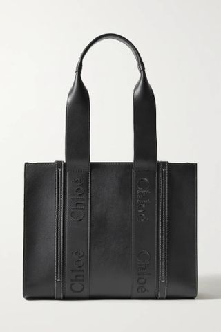 Chloé + Woody Medium Embroidered Leather Tote