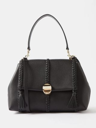 Chloé + Penelope Medium Grained-Leather Shoulder Bag