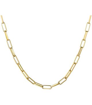Boutiquelovin + 14k Gold Plated Dainty Paperclip Link Chain Necklace