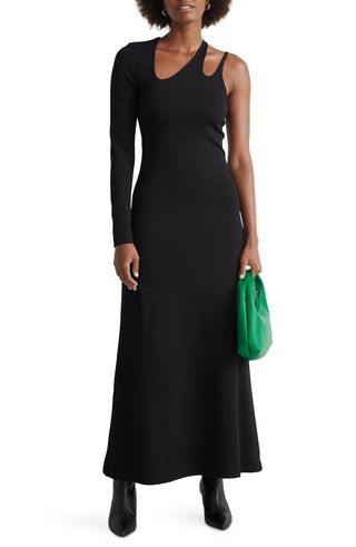 & Other Stories + One-Sleeve Cutout Maxi Dress