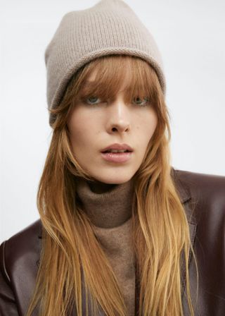 Mango + Cashmere Knitted Hat