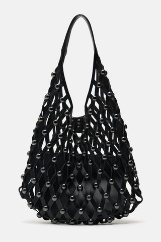 Zara + Studded Bucket Bag