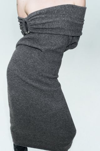 Zara + Draped Knitwear Dress