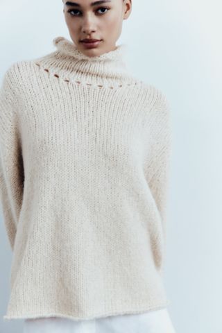 Zara + Rolled Finish Sweater