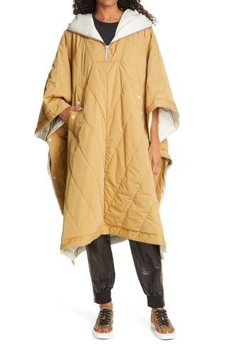 Rag & Bone + Quilted Cotton Blend Poncho