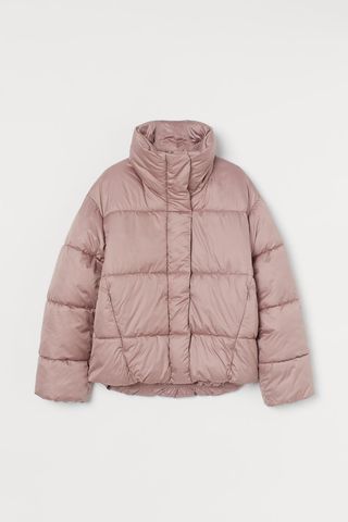 H&M + Stand-Up-Collar Puffer Jacket