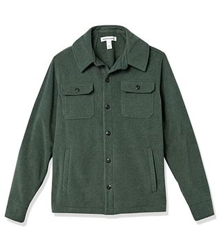 Amazon Essentials + Long-Sleeve Polar Fleece Shirt Jacket