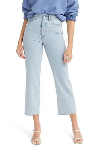 Levi's + Ribcage High Waist Ankle Straight Leg Jeans