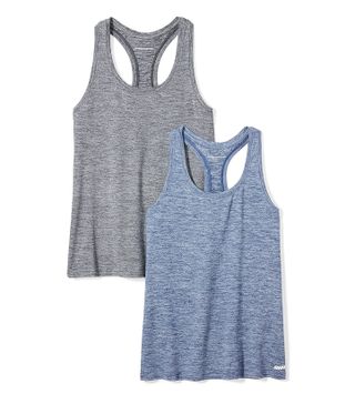 Amazon Essentials + 2-Pack Tech Stretch Relaxed-Fit Racerback Tank Top