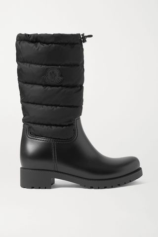 Moncler + Ginette Quilted Nylon and Rubber Rain Boots