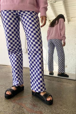 Holiday the Label + Kokomo Pants in Navy 
White Check