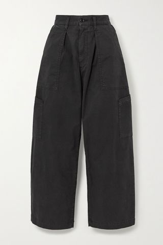 Agolde + Mari Cotton-Blend Twill Tapered Pants