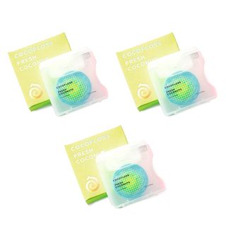 Cocofloss + Coconut-Oil Infused Woven Dental Floss 3-Pack