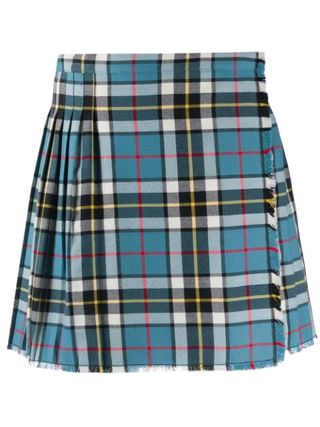 Acne Studios + Plaid Pleated Mini Skirt
