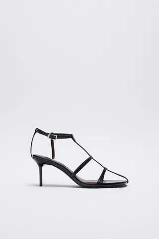 Zara + High Heeled Multistrap Sandal