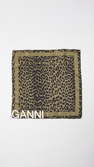 Ganni + Silk Twill Scarf