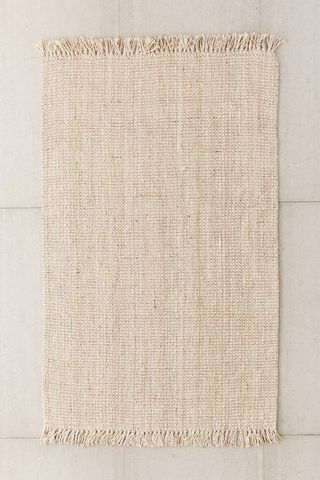 Urban Outfitters + Chunky Fringe Woven Jute Rug