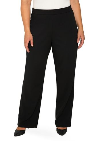Standards & Practices + High Waist Stretch Crepe Trousers