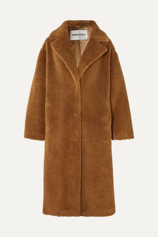 Stand Studio + Maria Cocoon Oversized Faux Shearling Coat