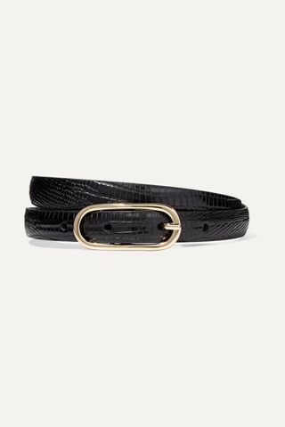 Anderson's + Lizard-Effect Leather Belt