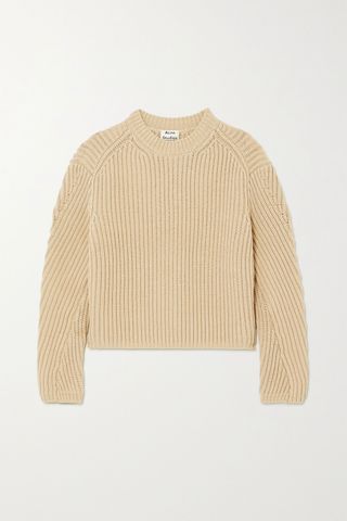 Acne Studios + Ribbed Cotton-Blend Sweater