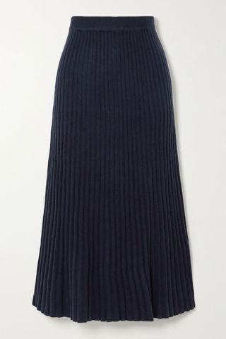 Arch4 + Ribbed Cashmere Midi Skirt