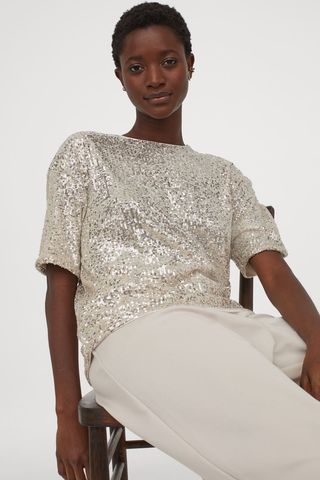 H&M + Sequined Top
