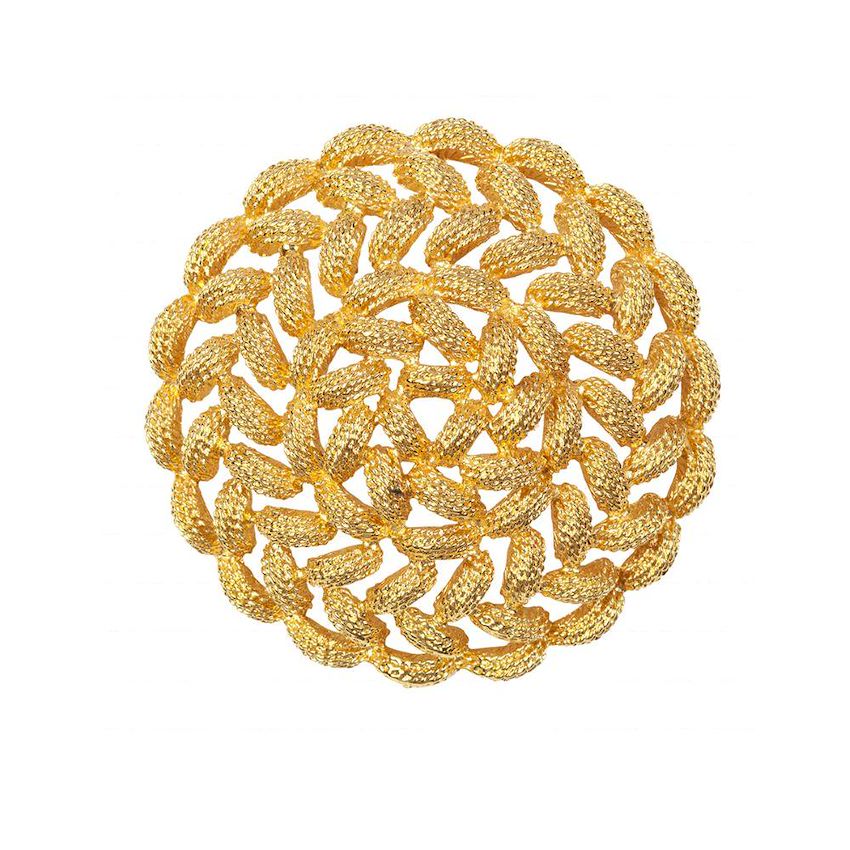 Monet + 1960s Vintage Basketweave Brooch